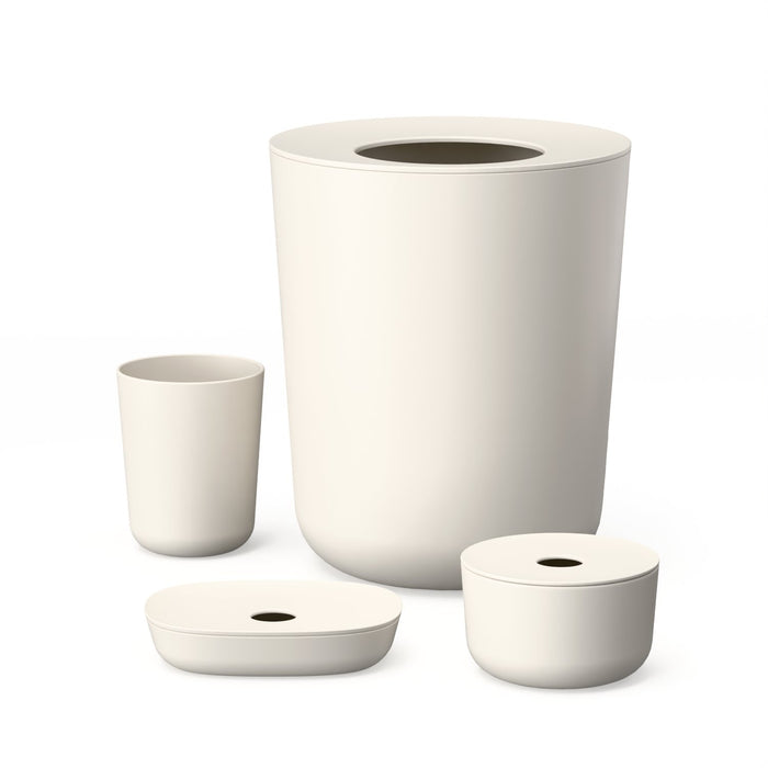 ekobo Set de Salle de Bain 4 Pièces - White