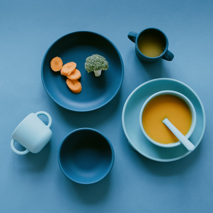 Ekobo Kit D'accessoires Repas Pour Bébé - Blue Abyss & Lagoon