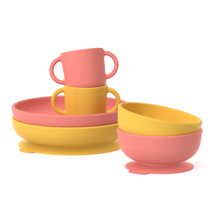 ekobo Kit d'accessoires repas pour bébé - Coral & Mimosa