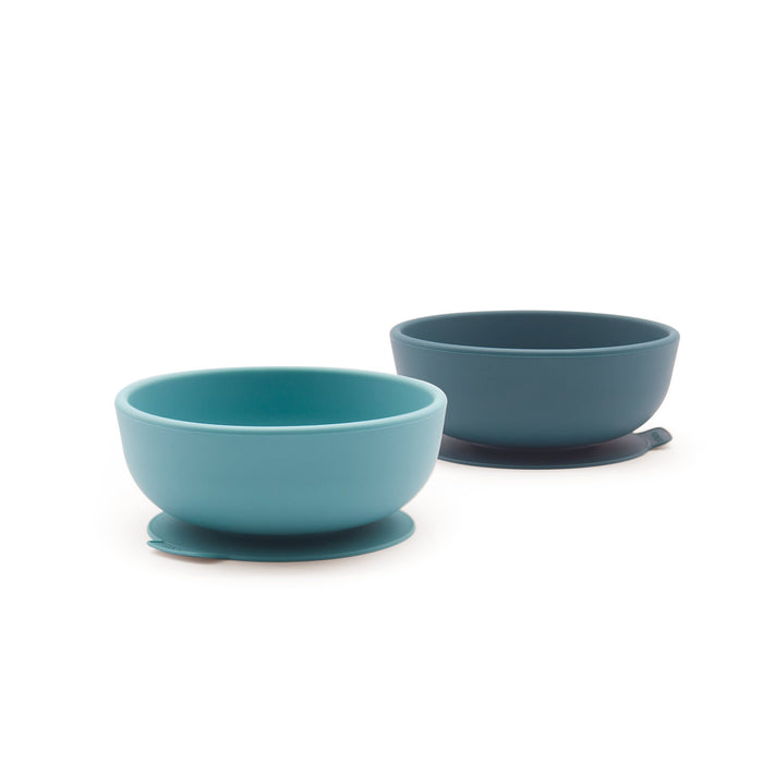 ekobo Set 2 Bols ventouses en silicone - Blue Abyss / Lagoon