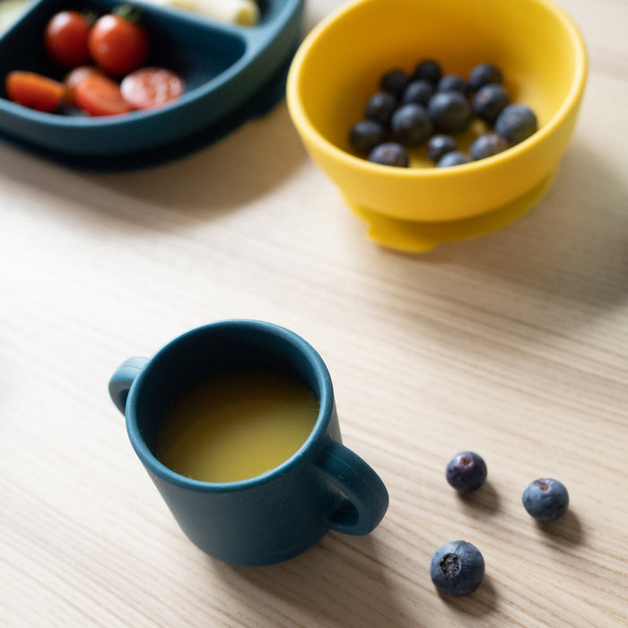 Ekobo Set 2 Tasses D'apprentissage En Silicone - Blue Abyss / Lagoon