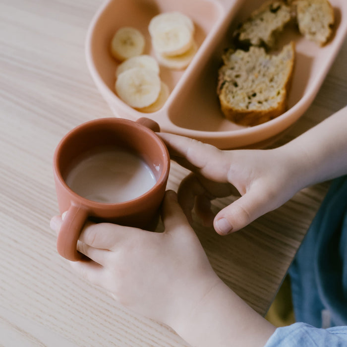 Ekobo Set 2 Tasses D'apprentissage En Silicone - Blush / Terracotta