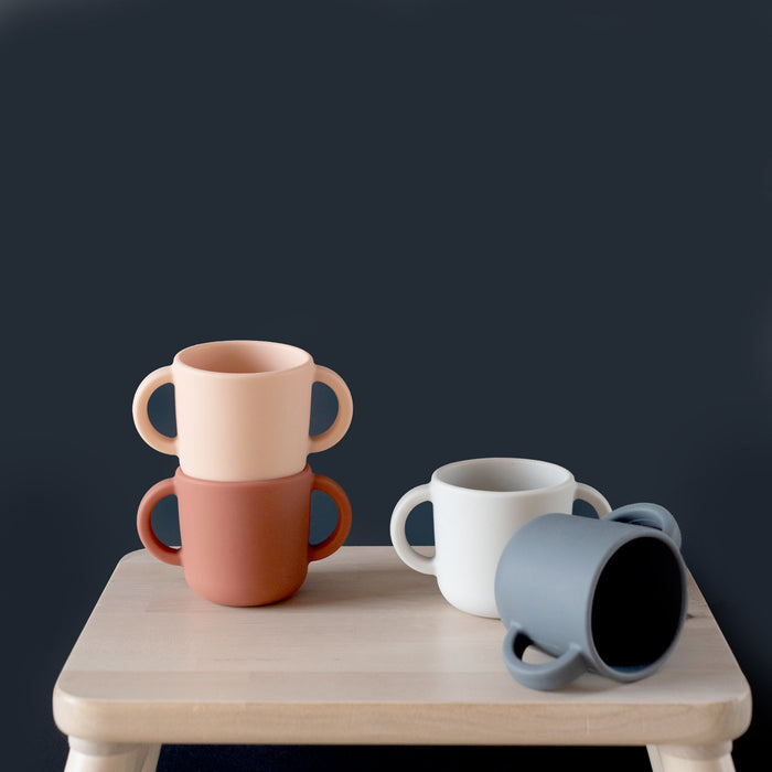 Ekobo Set 2 Tasses D'apprentissage En Silicone - Cloud / Storm