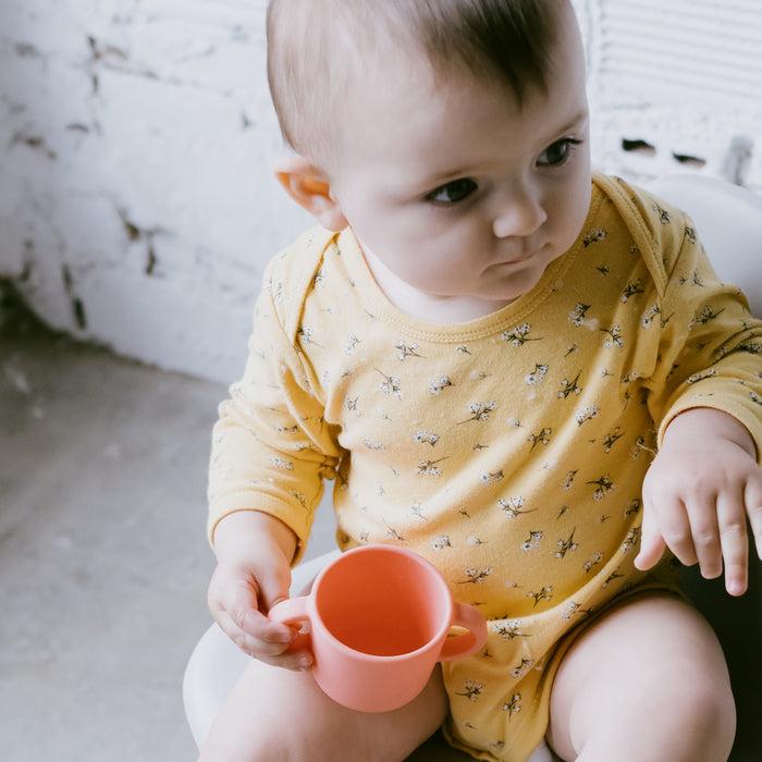 Ekobo Set 2 Tasses D'apprentissage En Silicone - Mimosa / Coral