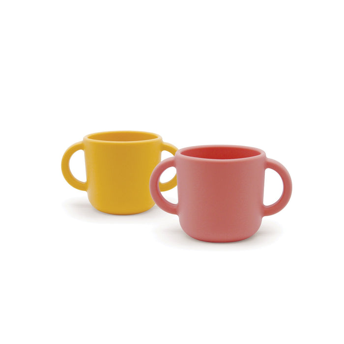 ekobo Set 2 Tasses d'apprentissage en silicone - Mimosa / Coral