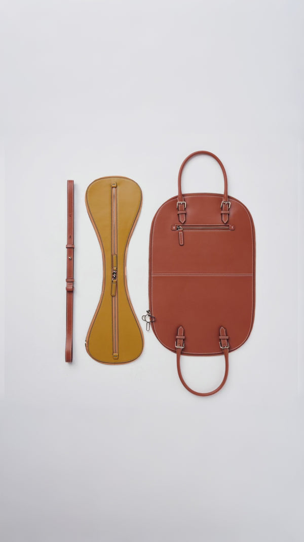 Elba Concept Brown Yellow Bowling Bag