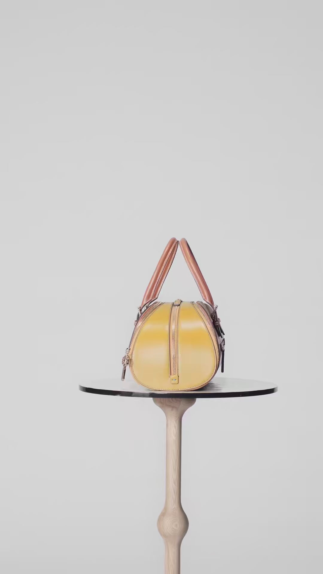 elba concept Brown Yellow Bowling Bag