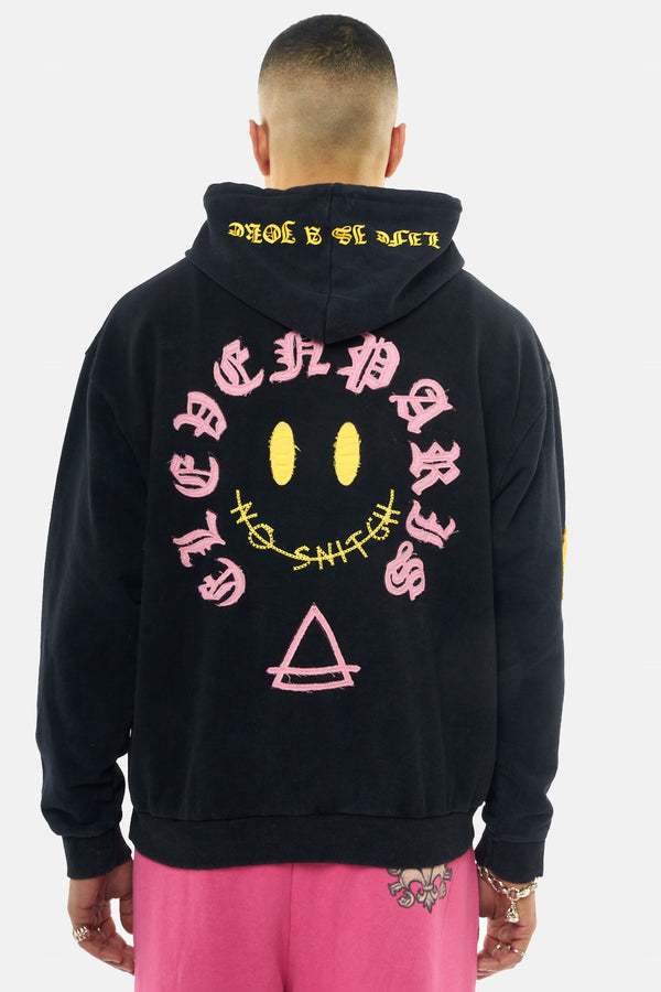 Eleven Paris Poncho Noir Délavé