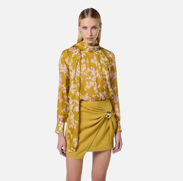 Elisabetta Franchi Blouse Imprimée En Voile De Soie