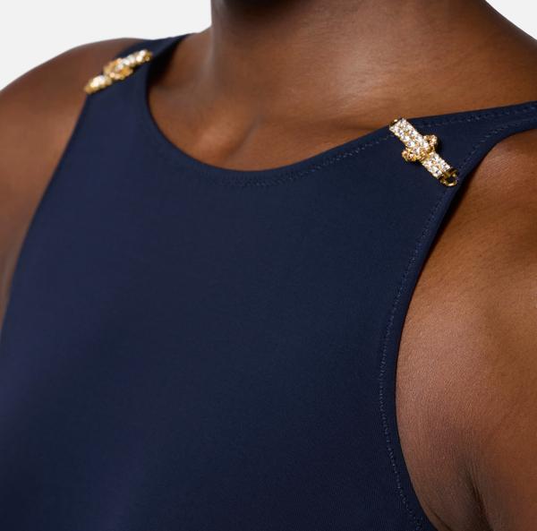 Elisabetta Franchi Body En Jersey Avec Détails Bijou