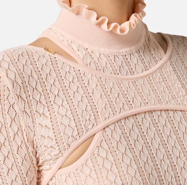 Elisabetta Franchi Body En Point Dentelle Avec Boléro