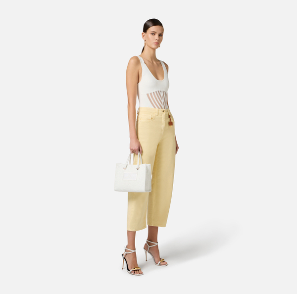 Elisabetta Franchi Body En Viscose Avec Transparences