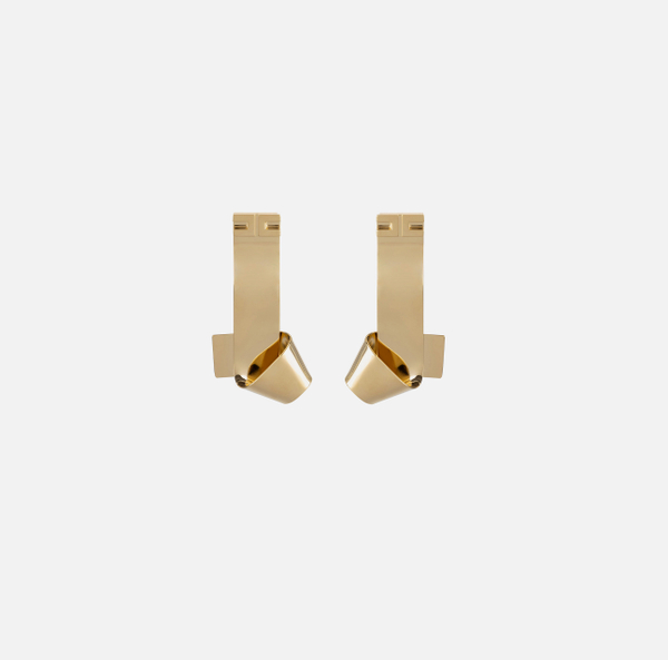 elisabetta franchi Boucles d'oreilles en laiton avec détail logo