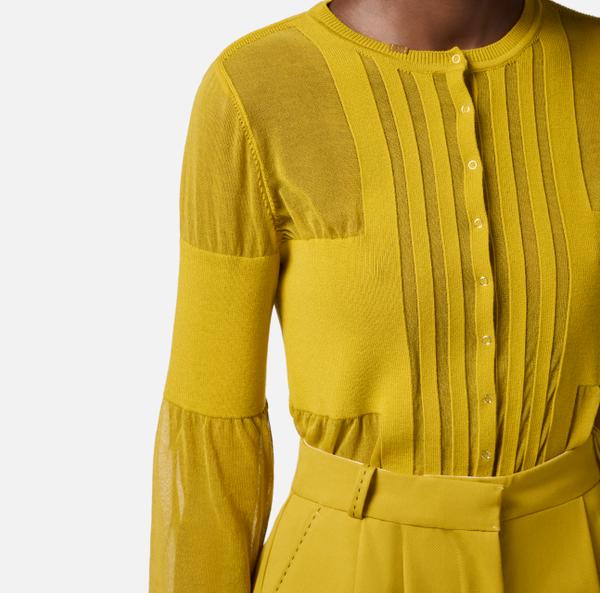 Elisabetta Franchi Cardigan En Tricot Avec Transparences