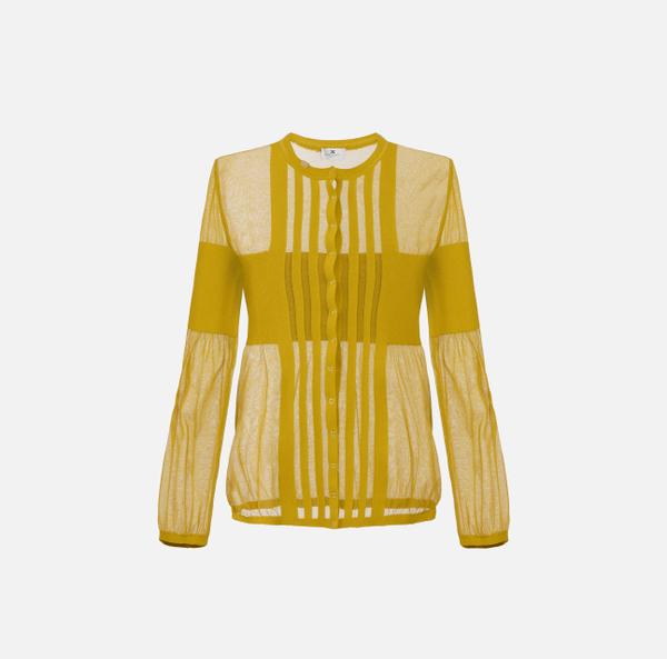 elisabetta franchi Cardigan en tricot avec transparences