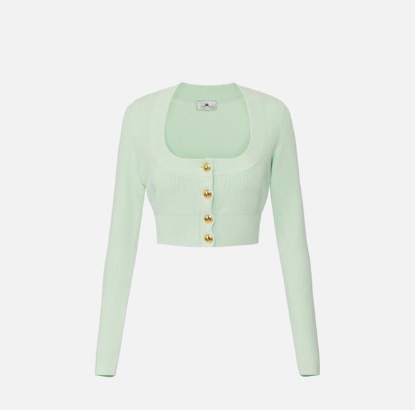 elisabetta franchi Cardigan en viscose avec boutons dorés