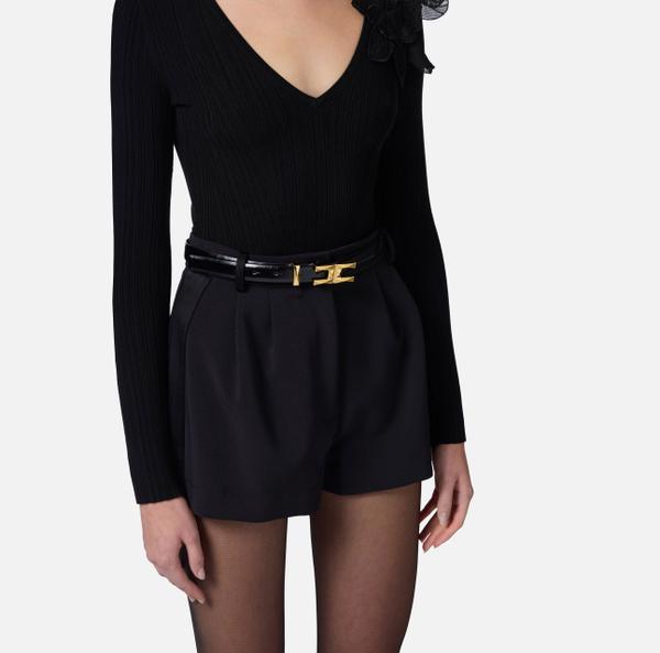 Elisabetta Franchi Ceinture En Matériau Synthétique Avec Logo 3D