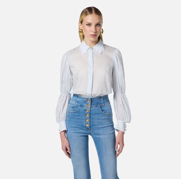 Elisabetta Franchi Chemise En Mousseline Aux Manches à Volant