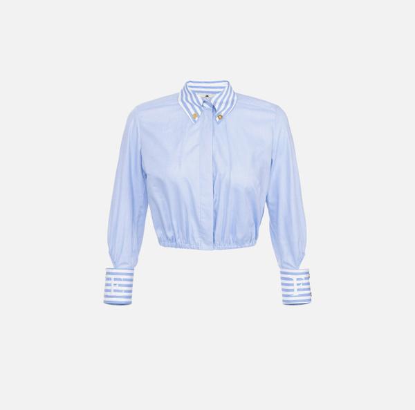 elisabetta franchi Chemise en popeline avec détails rayés