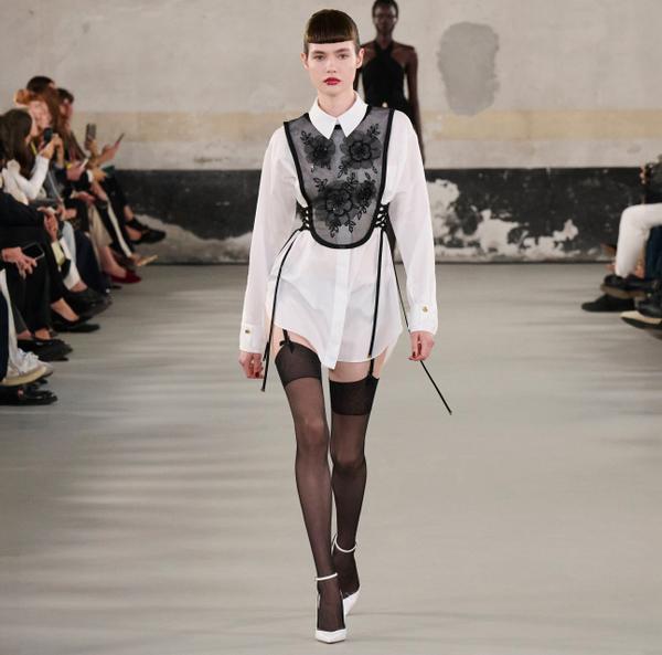 Elisabetta Franchi Chemise En Popeline Avec Poche Poitrine Brodée