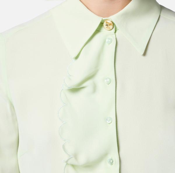 Elisabetta Franchi Chemise En Viscose Avec Feston Brodé