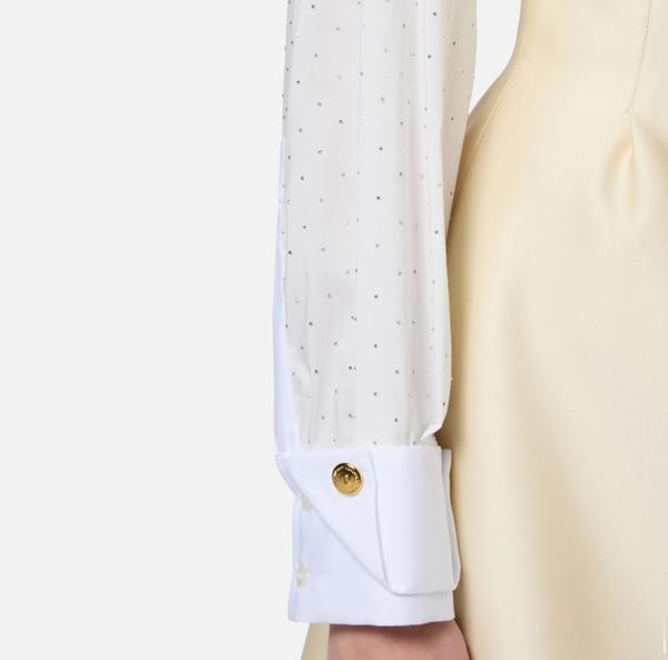 Elisabetta Franchi Chemise Over En Popeline Avec Strass