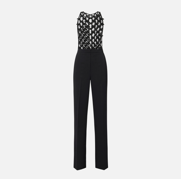 elisabetta franchi Combinaison en crêpe léger avec nœuds elisabetta franchi Combinaison en crêpe léger avec nœuds