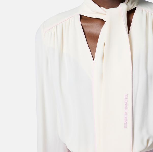 Elisabetta Franchi Combinaison En Georgette Et Crêpe Avec Piping