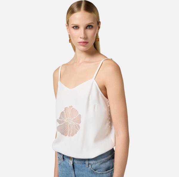 Elisabetta Franchi Combinaison Trompe-l'œil En Crêpe Et Denim