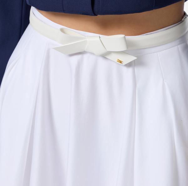 Eleven Paris Jupe En Satin Avec Ceinture