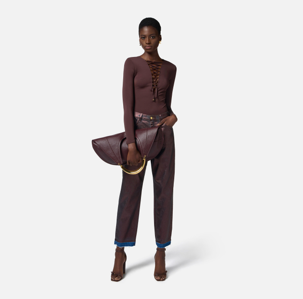 Elisabetta Franchi Body En Jersey Avec Lacets