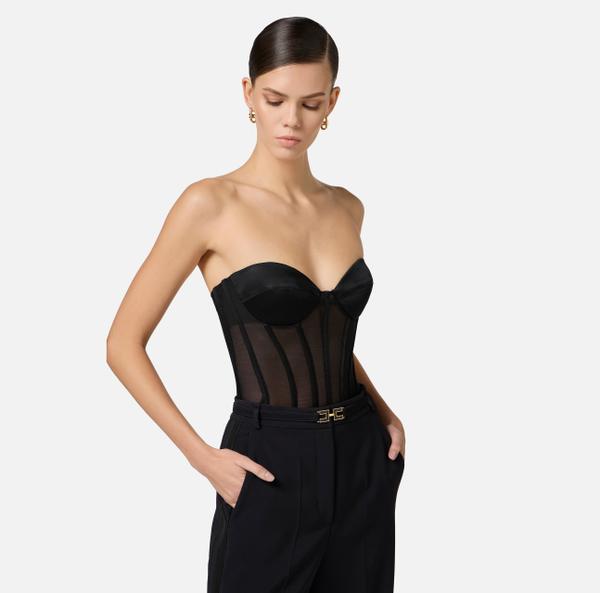 Elisabetta Franchi Body En Tulle