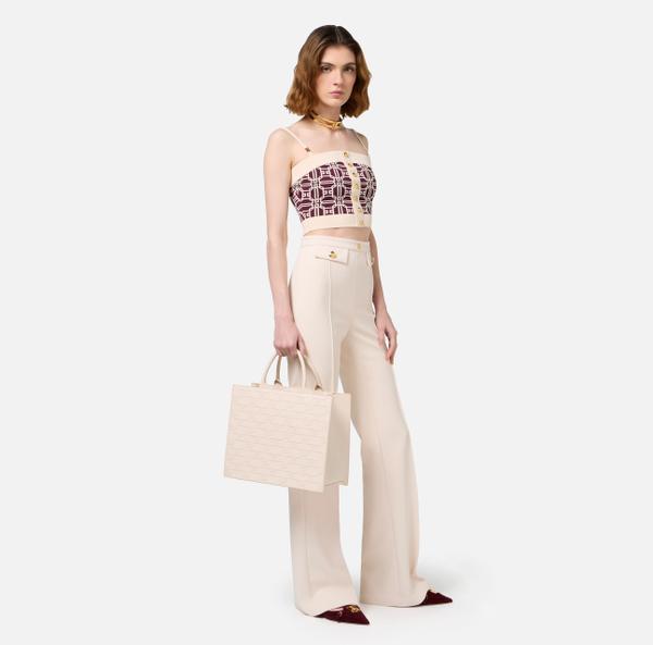 Elisabetta Franchi Bold Monogram Large Shopper