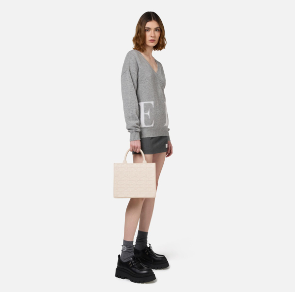 Elisabetta Franchi Bold Monogram Medium Shopper