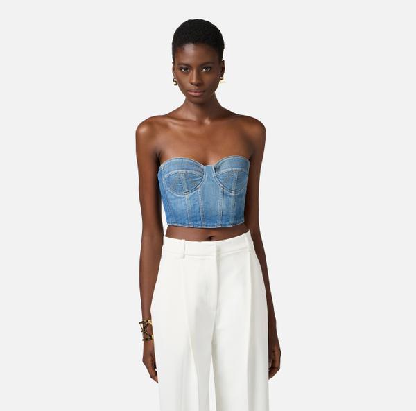 Elisabetta Franchi Bustier En Denim