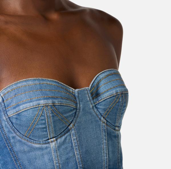 Elisabetta Franchi Bustier En Denim