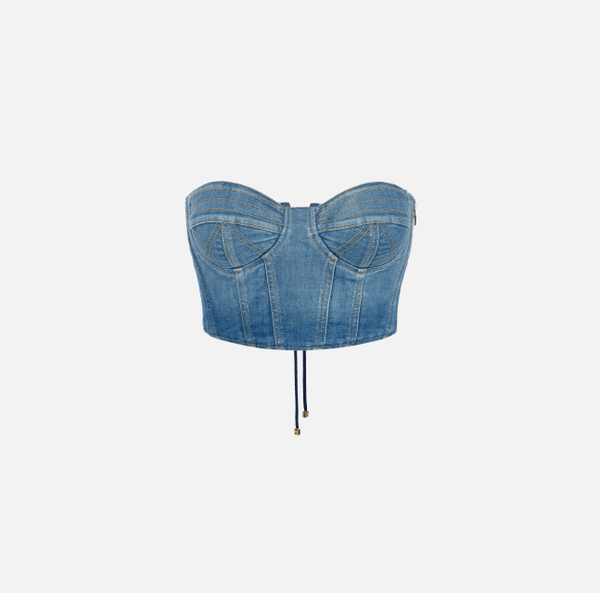 elisabetta franchi Bustier en denim