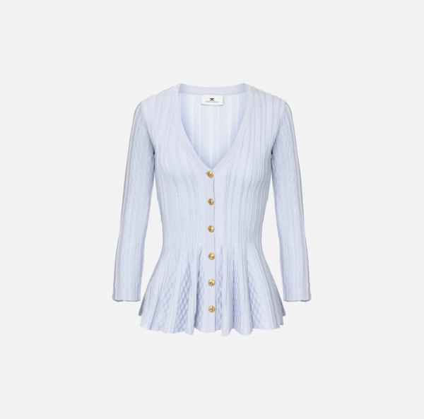 elisabetta franchi Cardigan en tricot plissé