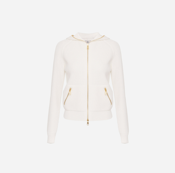 elisabetta franchi Cardigan en viscose à capuche