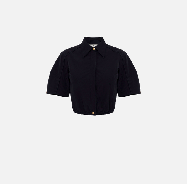 elisabetta franchi Chemise cropped en tissu voile