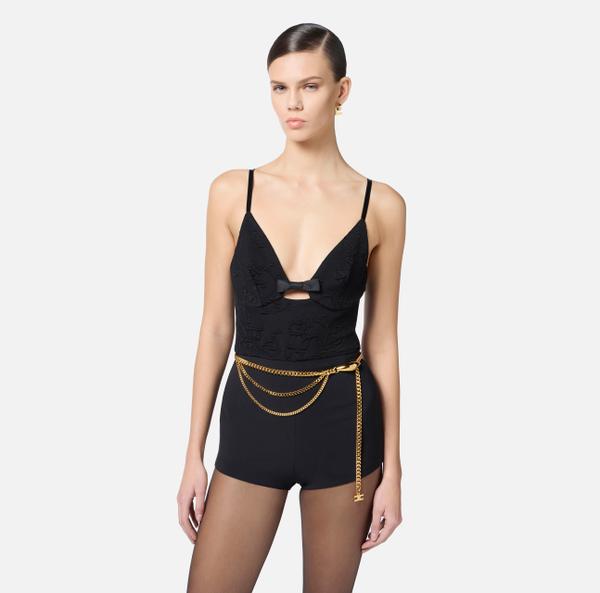 Elisabetta Franchi Combinaison En Jacquard Floral