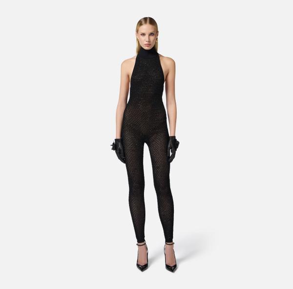 Elisabetta Franchi Combinaison En Jersey Et Tulle
