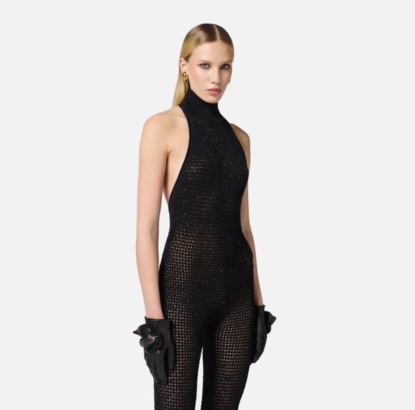 Elisabetta Franchi Combinaison En Jersey Et Tulle