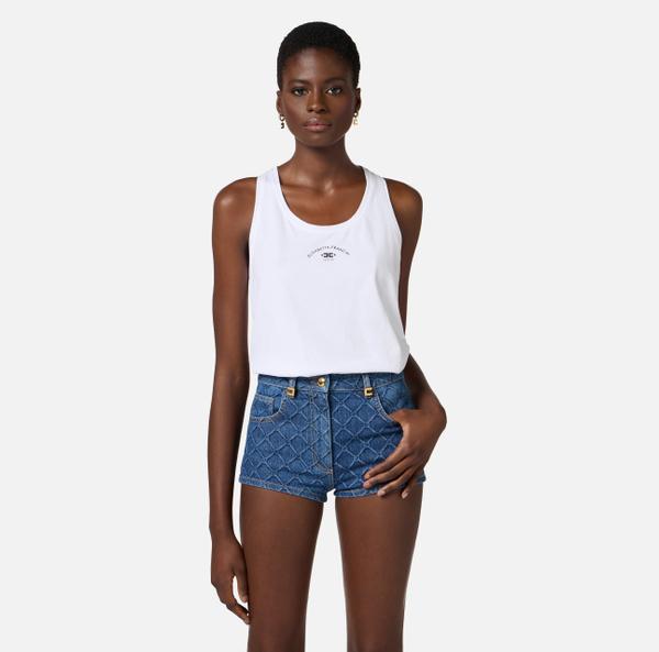 Elisabetta Franchi Débardeur En Jersey Avec Logo