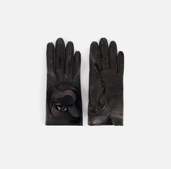 elisabetta franchi Gants en cuir avec fleur
