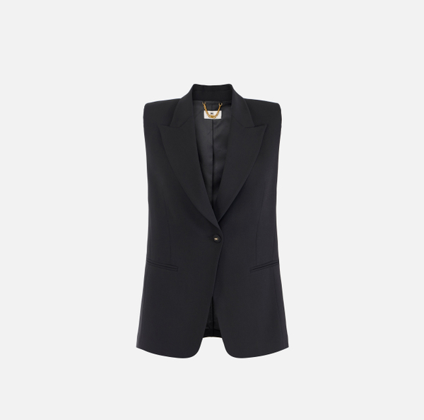 elisabetta franchi Gilet en laine froide légère