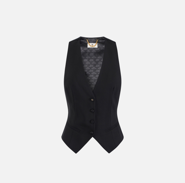 elisabetta franchi Gilet en laine froide légère