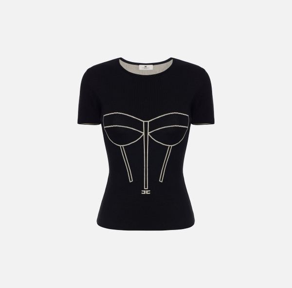 elisabetta franchi Haut avec motif corset