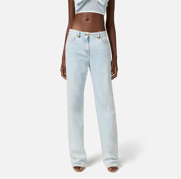 Elisabetta Franchi Jean Palazzo Avec Détails Logo