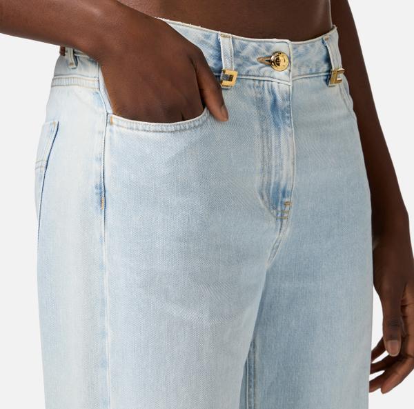 Elisabetta Franchi Jean Palazzo Avec Détails Logo